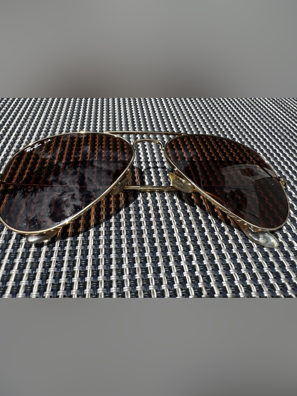 Ray-Ban RB3025 Aviator Large Metal Sunglasses Gold Frame Brown Gradient Lenses
